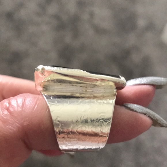 NWOT BLACK ONYX CHUNKY RING - Picture 2 of 4